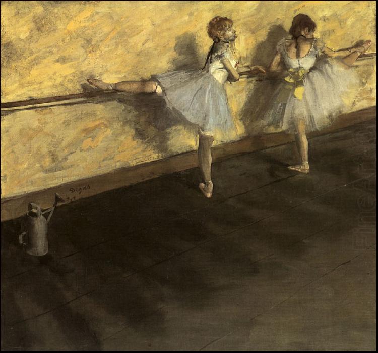 Dancers Practicing at the Barre, Edgar Degas